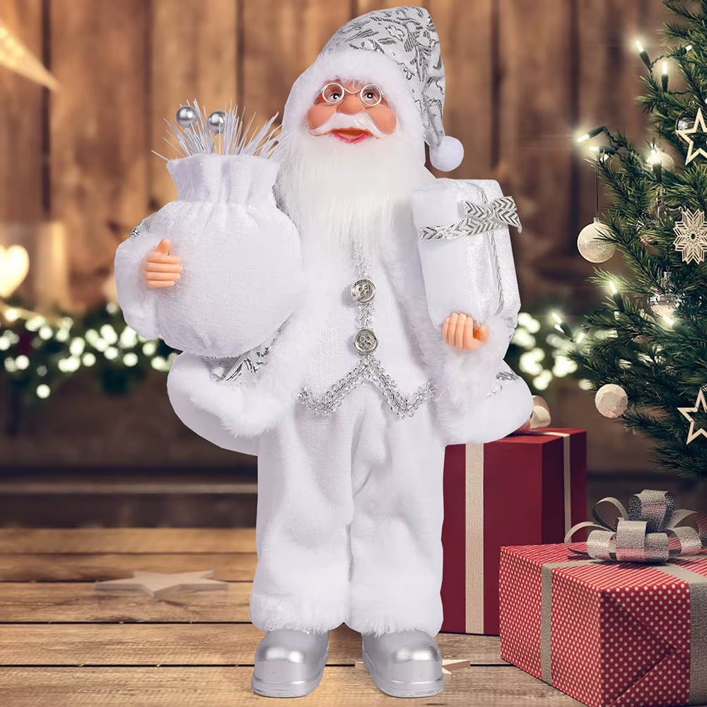 12In Standing Santa Claus Doll Children Doll Xmas Gift Christmas Tree Decorations Navidad Home Party Supplies Xmas Ornaments