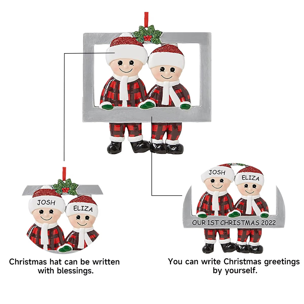 DIY Christmas Family Pendant Merry Christmas Decorations for Home Navidad 2023 Christmas Tree Hanging Ornament New Year 2024