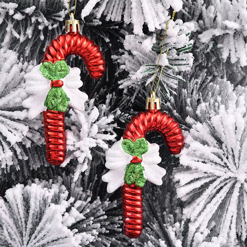 2PCS Christmas Nutcracker Ornaments Christmas Tree Plastic Walnut Figure Pendants Xmas Tree Soldier Puppet Hanging Decoration