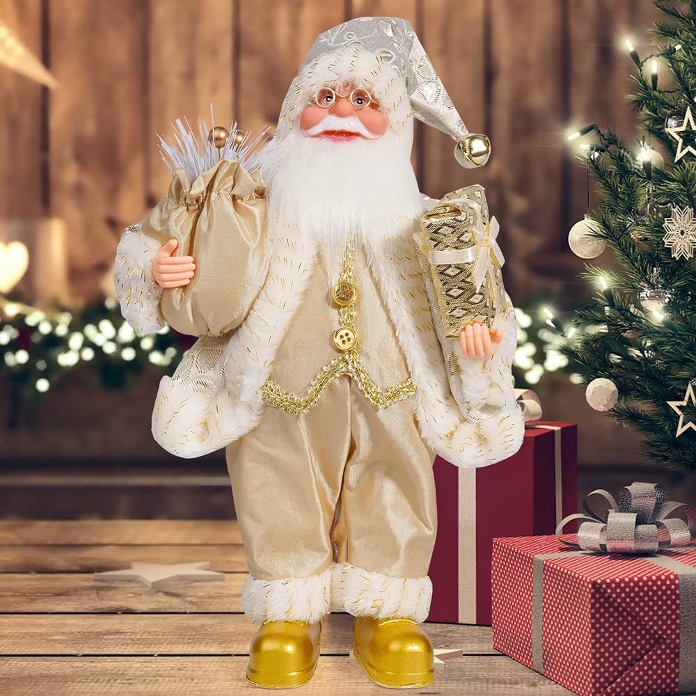 12In Standing Santa Claus Doll Children Doll Xmas Gift Christmas Tree Decorations Navidad Home Party Supplies Xmas Ornaments