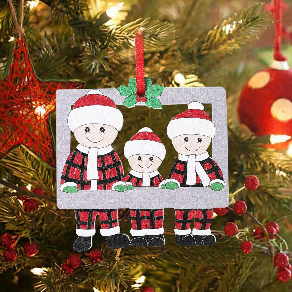 DIY Christmas Family Pendant Merry Christmas Decorations for Home Navidad 2023 Christmas Tree Hanging Ornament New Year 2024